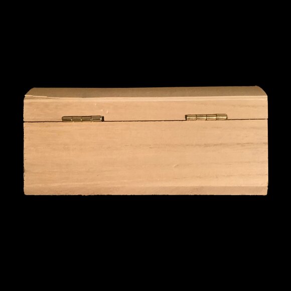 Unused Miniature Unfinished Bombé Wood Chest with Brass Hardware - Picture 3 of 11